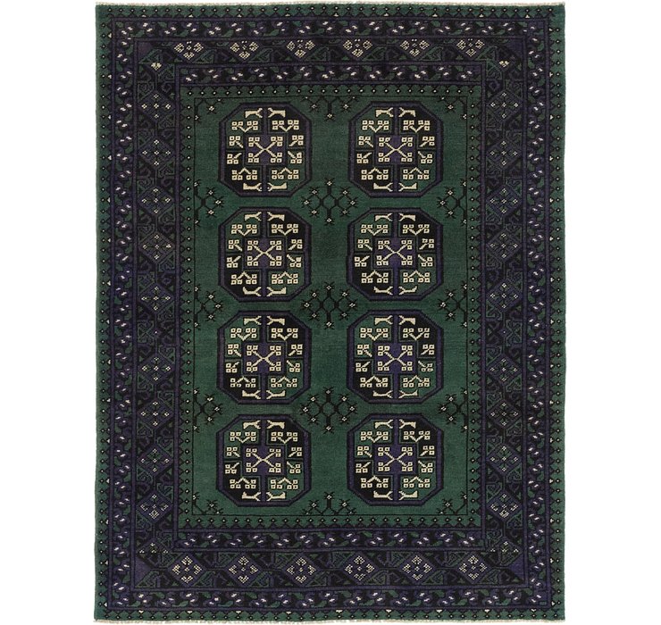 5' x 6' 5 Afghan Akhche Square Rug