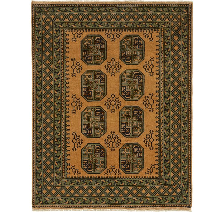 5' x 6' 5 Afghan Akhche Square Rug