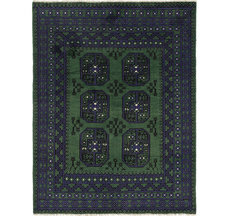 5' x 6' 6 Afghan Akhche Square Rug