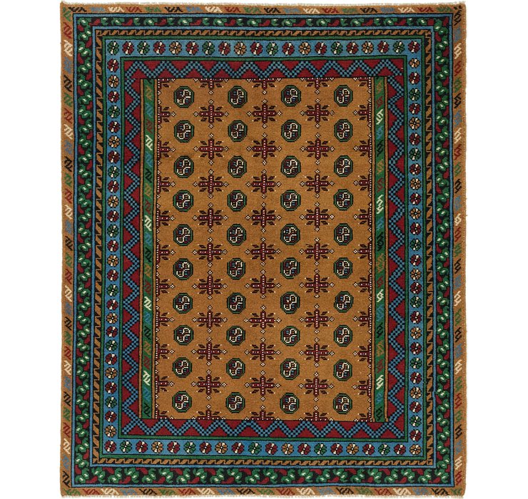 5' x 6' Afghan Akhche Square Rug