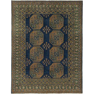 5' x 6' 5 Afghan Akhche Square Rug