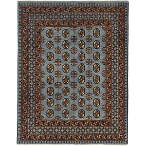 5' x 6' 5 Afghan Akhche Square Rug