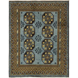 5' x 6' 5 Afghan Akhche Square Rug