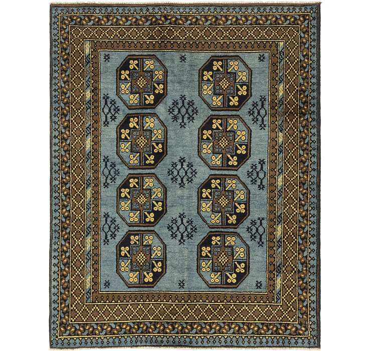 HandKnotted 5' x 6' 5 Afghan Akhche Square Rug