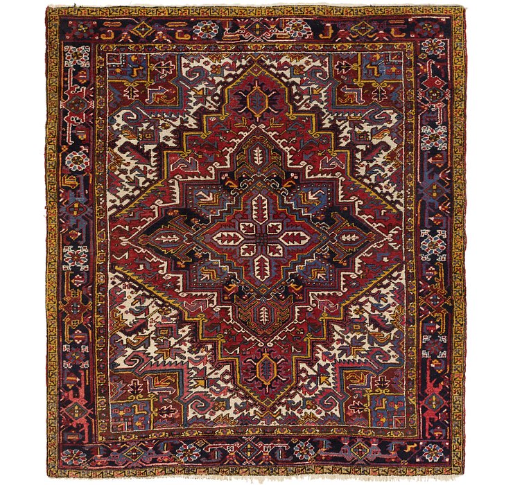 8' x 9' 2 Heriz Persian Rug