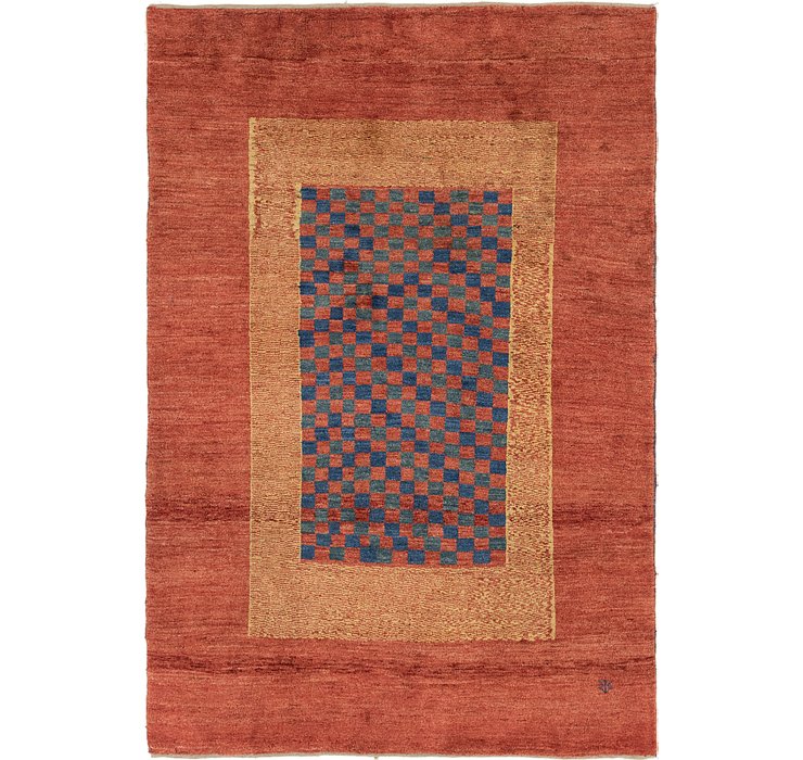 HandKnotted 6' 5 x 9' 7 Shiraz-Gabbeh Persian Rug