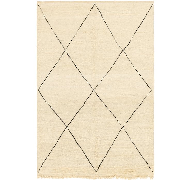 HandKnotted 6' 8 x 10' Moroccan Rug