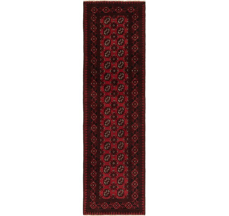 2' 9 x 9' 7 Afghan Akhche Runner Rug