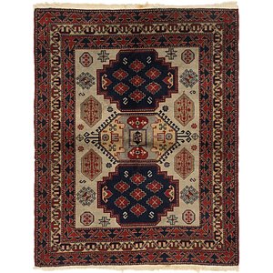 4' 4 x 5' 5 Kars Persian Square Rug
