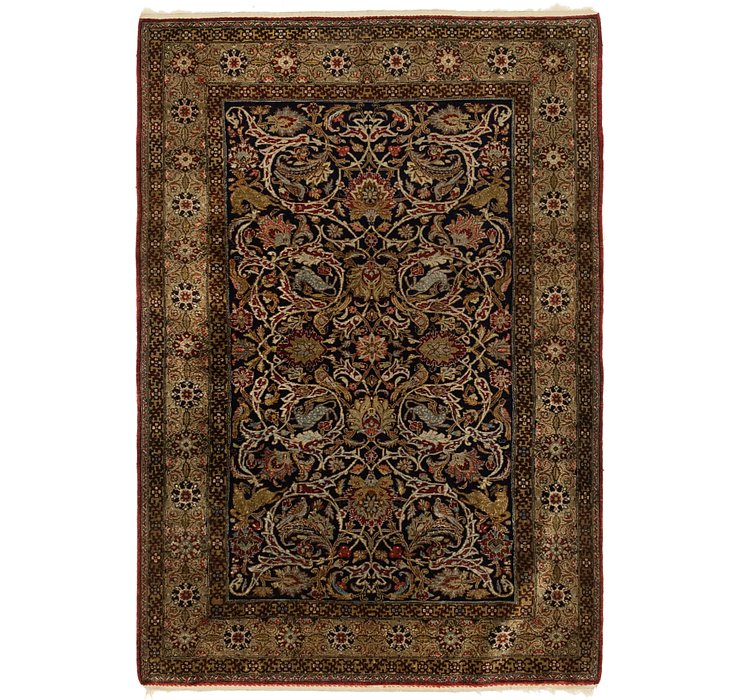3' 5 x 5' Qom Oriental Rug