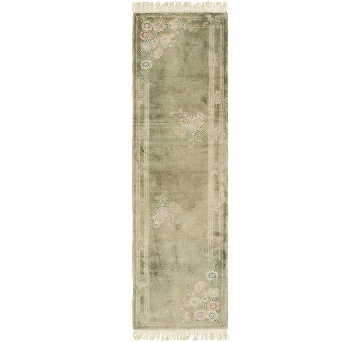 2' 4 x 8' 10 Antique Finish Runner Rug