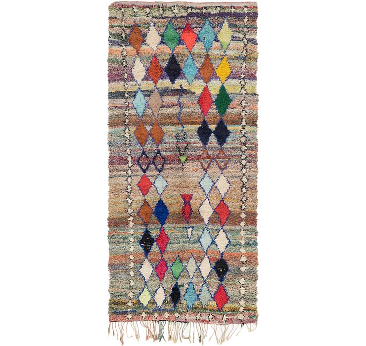 HandKnotted 4' 7 x 9' 10 Moroccan Runner Rug