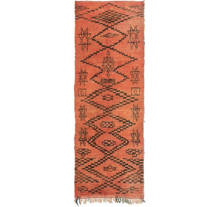 3' 3 x 9' 4 Moroccan Runner Rug