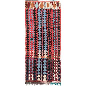4' x 9' 3 Moroccan Runner Rug