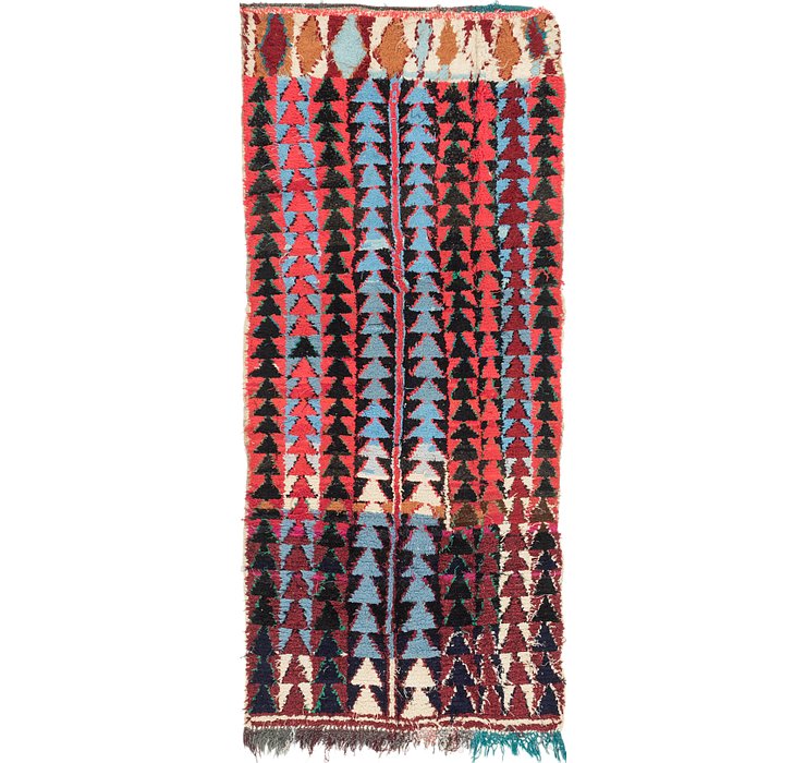 4' x 9' 3 Moroccan Runner Rug