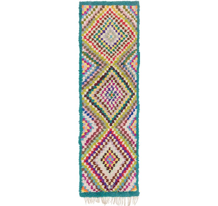 2' 10 x 9' 9 Moroccan Runner Rug