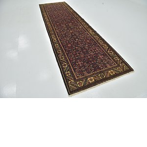 Unique Loom 3' 9 x 13' Hossainabad Persian Run...