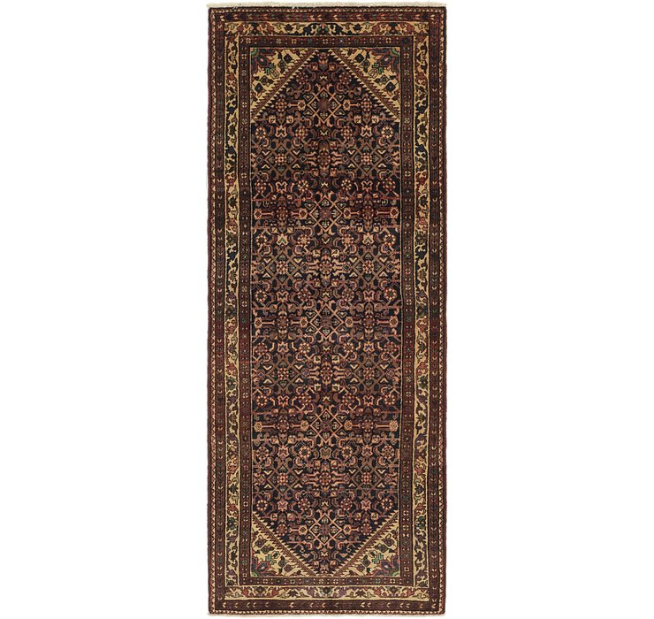 3' 8 x 9' 8 Hossainabad Persian Run...