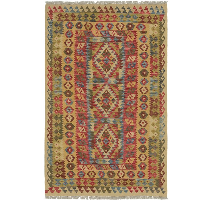 4' 2 x 6' 4 Kilim Maymana Rug