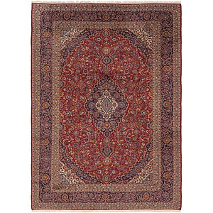 10' x 13' 9 Kashan Persian Rug