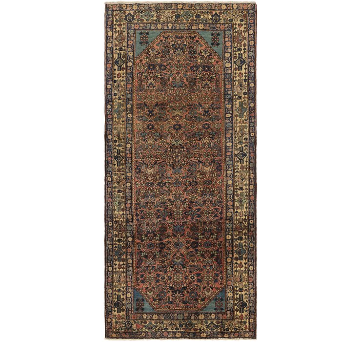 4' 5 x 10' Hossainabad Persian Run...