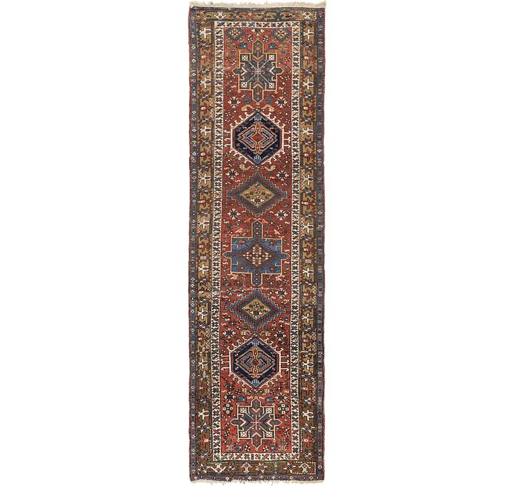 3' x 10' 2 Gharajeh Persian Runner...