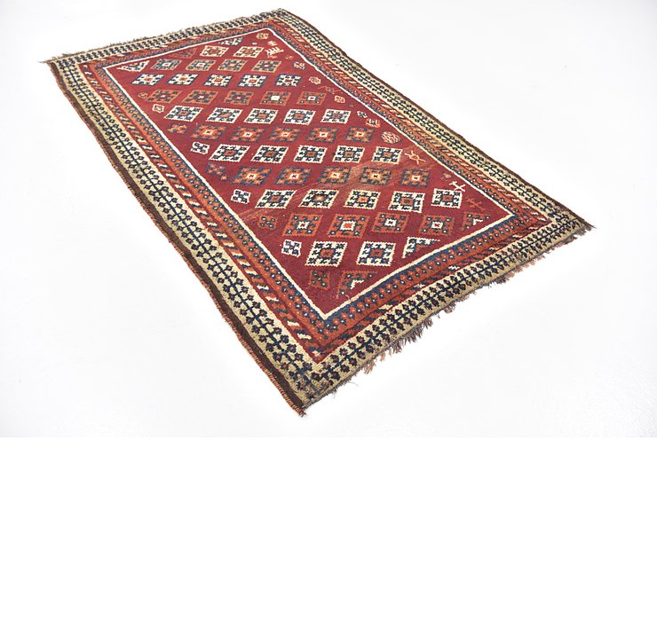 4' x 6' 4 Ghashghaei Persian Rug