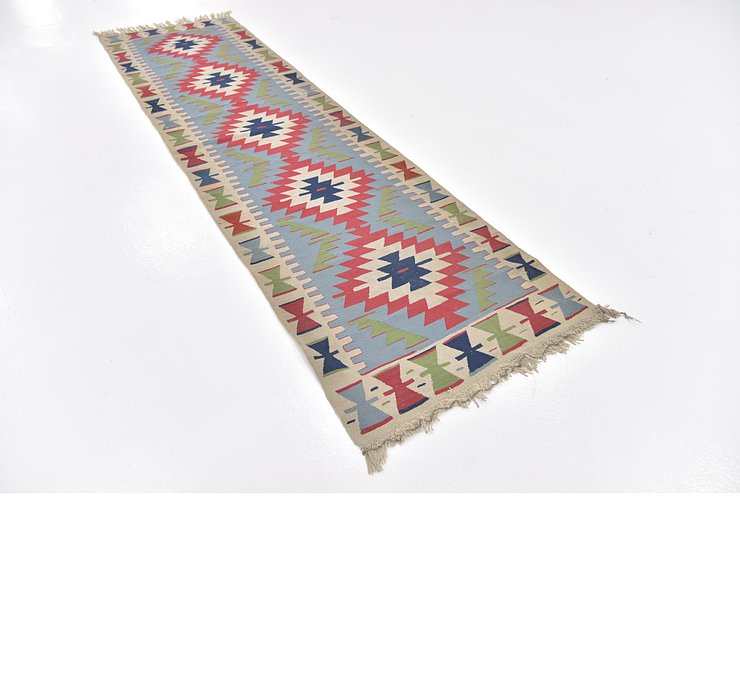 2' 7 x 9' 6 Kilim Fars Runner Rug