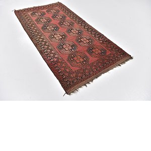 3' 8 x 7' Afghan Akhche Oriental ...