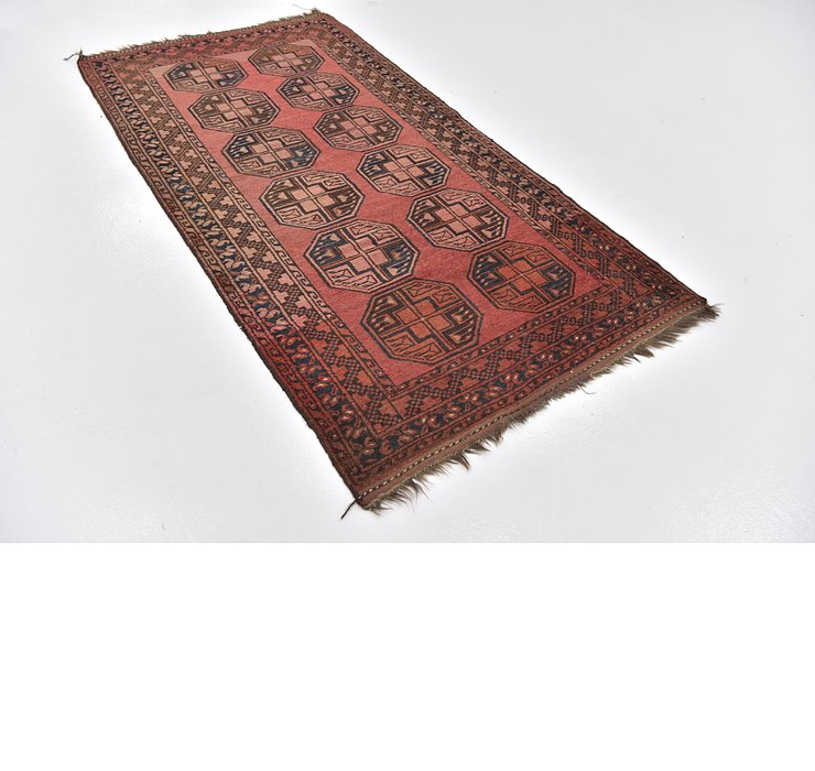 3' 8 x 7' Afghan Akhche Oriental ...