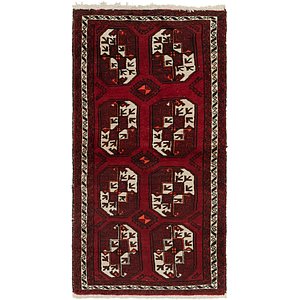 3' 3 x 6' 4 Afghan Akhche Runner Rug