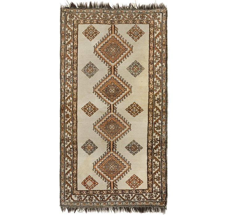 3' 7 x 6' 10 Shiraz-Gabbeh Persian Rug