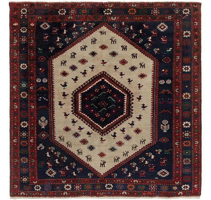 6' 9 x 7' Kelardasht Persian Squa...