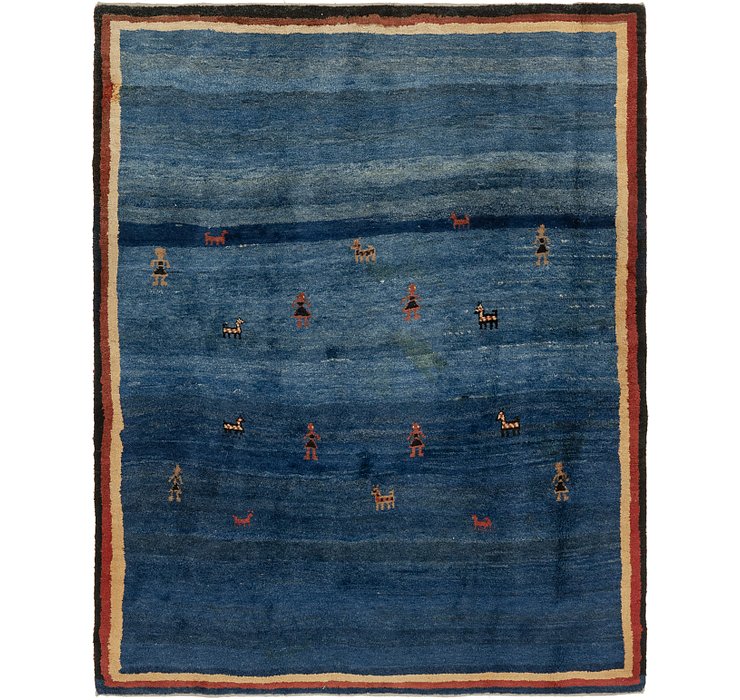 7' x 8' 10 Shiraz-Gabbeh Persian Rug
