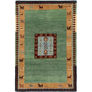 HandKnotted 4' x 5' 10 Kashkuli Gabbeh Rug