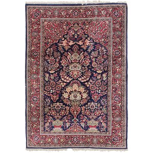 4' 5 x 6' 7 Kashan Persian Rug