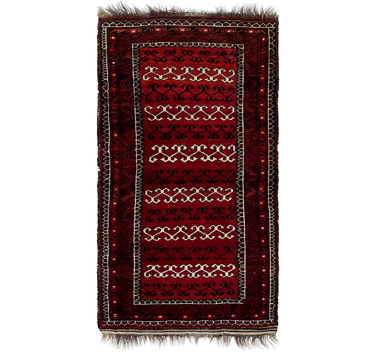 2' 8 x 5' 6 Afghan Akhche Rug
