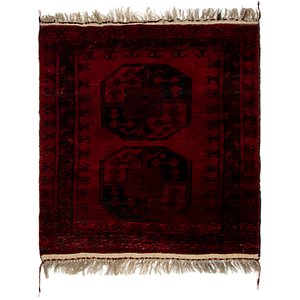 2' 10 x 3' Afghan Akhche Square Rug