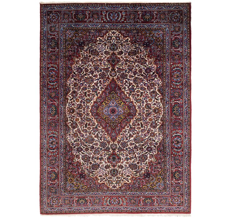6' 7 x 9' 3 Kashan Persian Rug