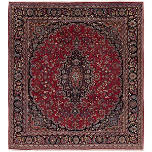 9' 6 x 10' 9 Mashad Persian Square Rug