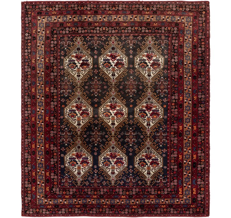 HandKnotted 7' 8 x 8' 10 Meshkabad Persian Squar...
