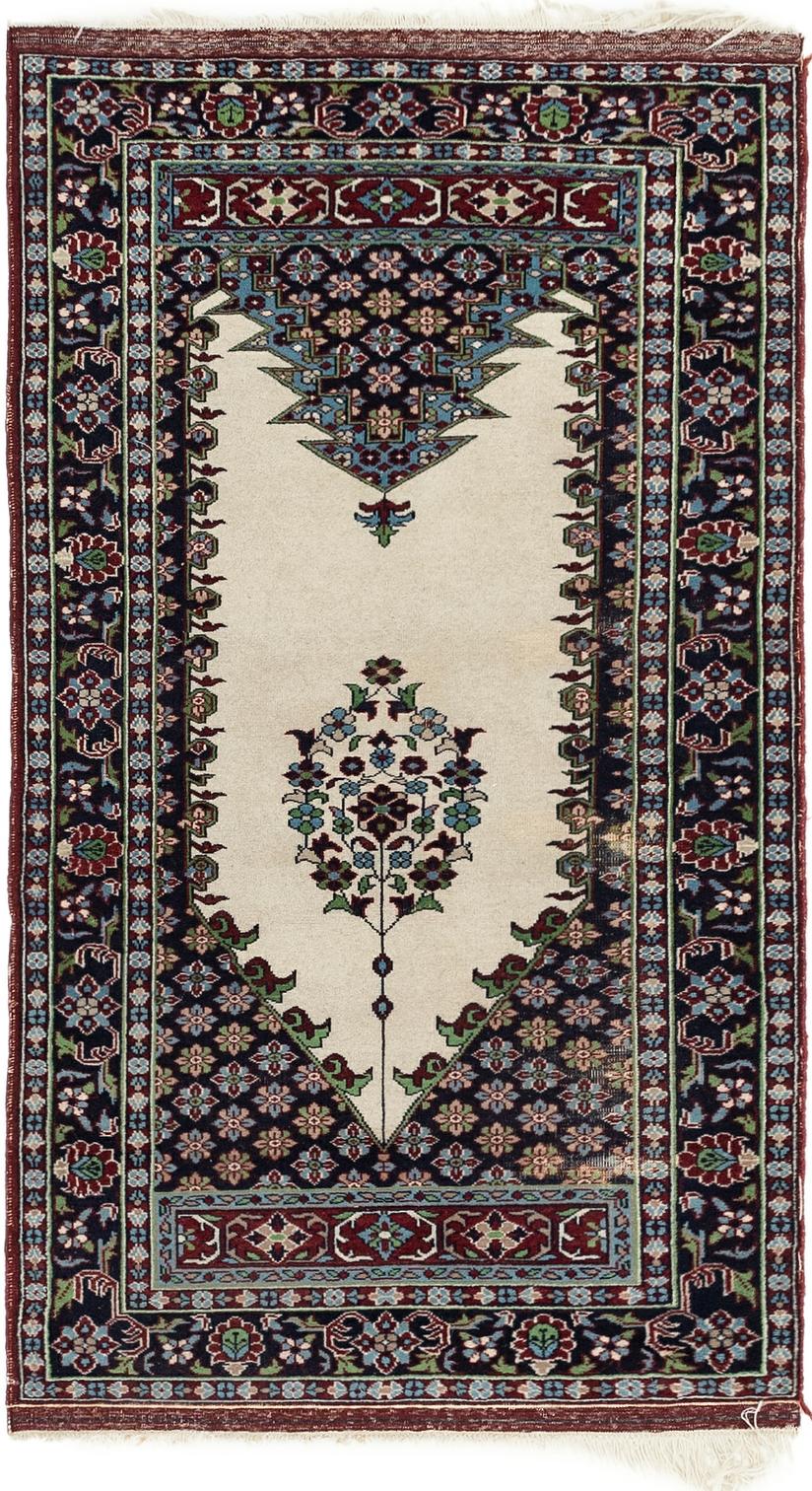 Ivory Handknotted 3 X 5 4 Anatolian Oriental Rug Rugs Main Handknotted 3 X 5 4 Anatolian Oriental Rug Photo