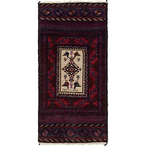 HandKnotted 2' 9 x 5' 6 Balouch Persian Rug