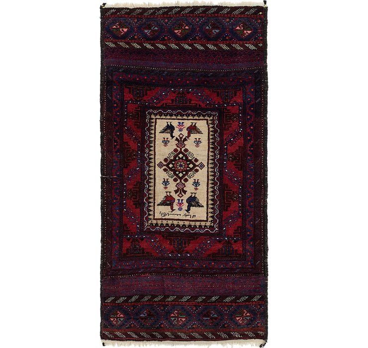 HandKnotted 2' 9 x 5' 6 Balouch Persian Rug