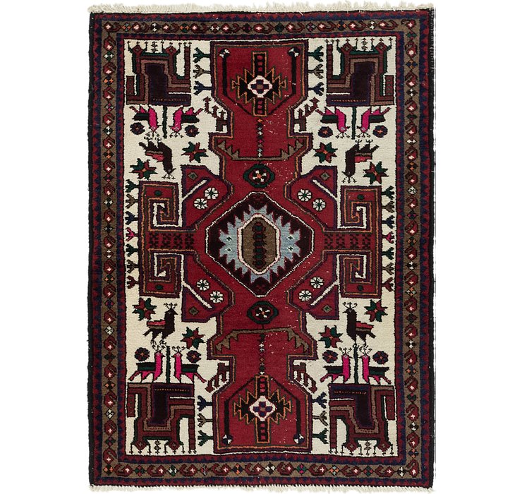 3' 7 x 4' 10 Hamedan Persian Rug