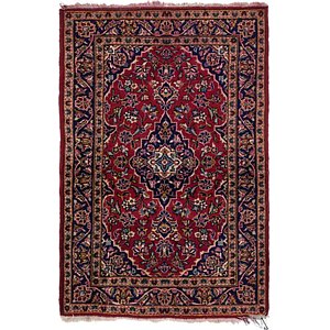 102cm x 147cm Kashan Persian Rug