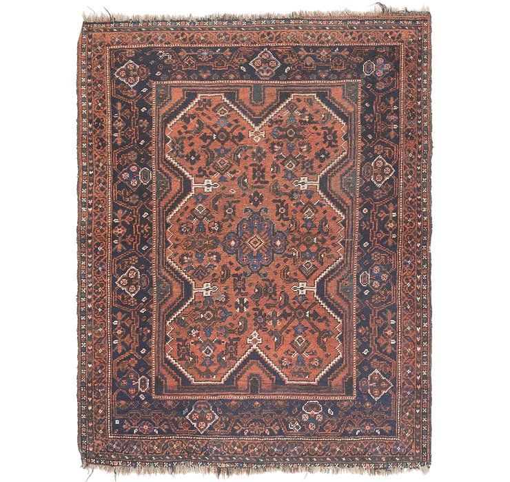 4' x 5' 2 Ghashghaei Persian Squa...