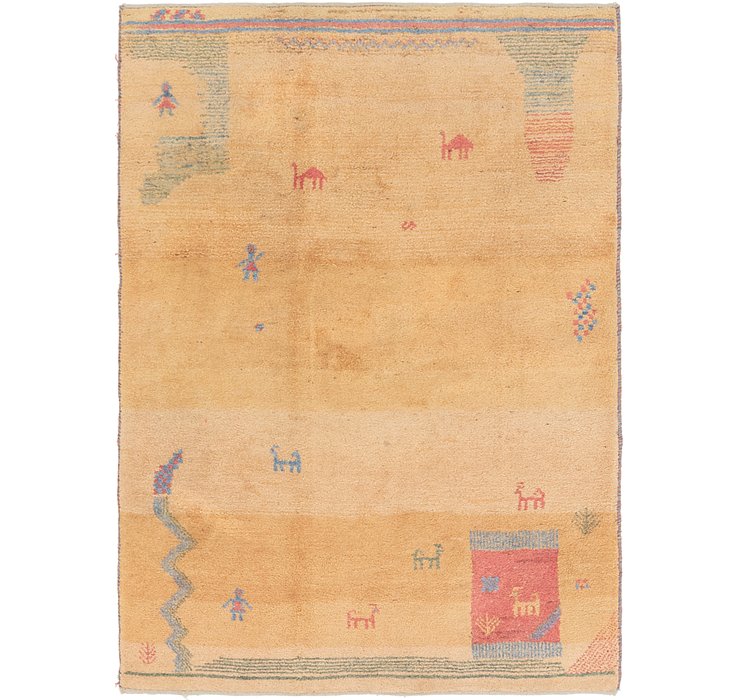 4' 9 x 6' 9 Shiraz-Gabbeh Persian Rug