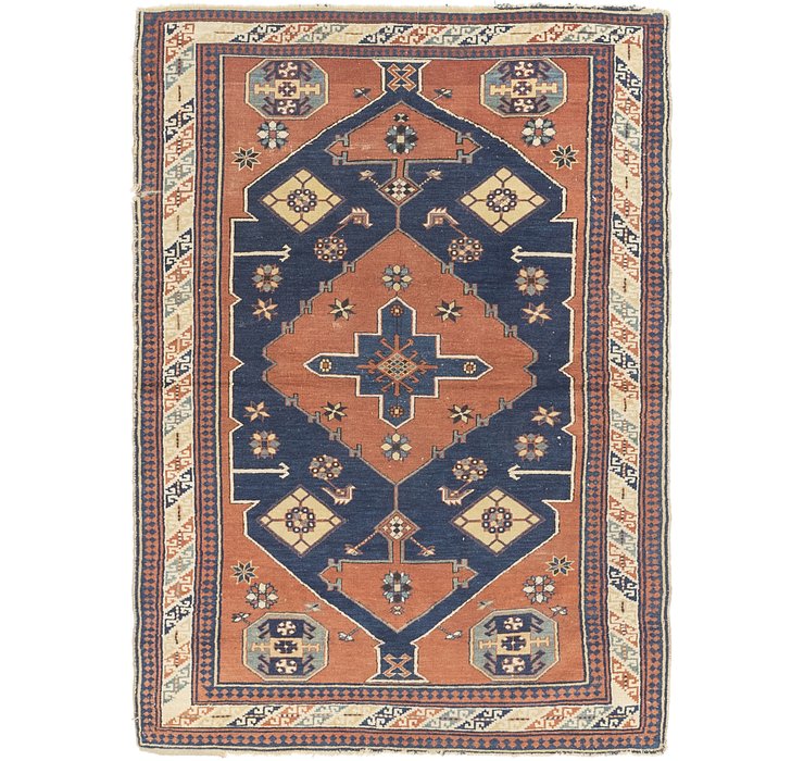 4' 2 x 5' 10 Kazak Rug