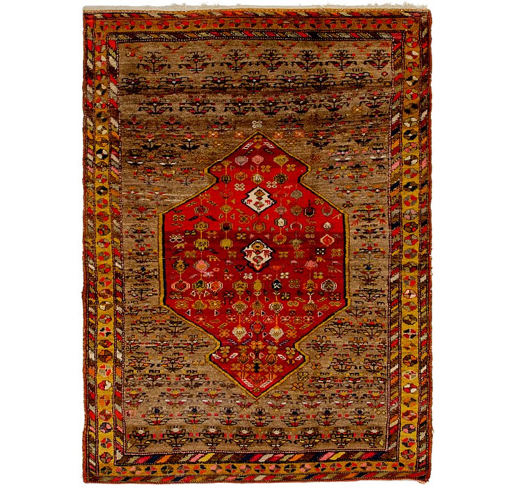 4' 8 x 6' 3 Hamedan Persian Rug